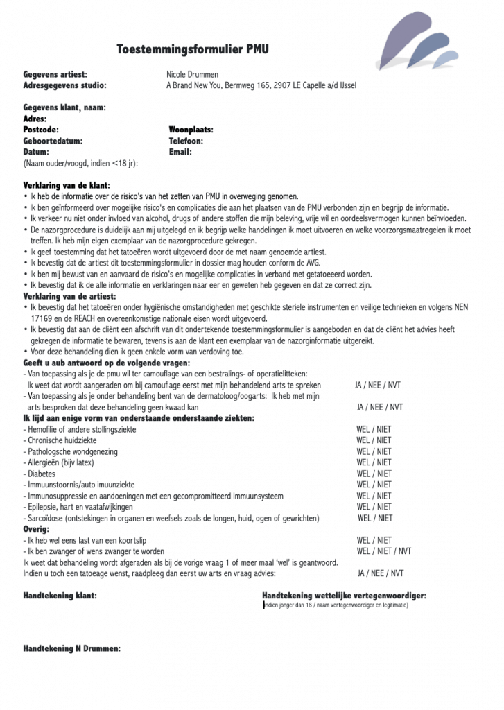 Toestemmingsformulier PMU 2024 p1 invulformulier