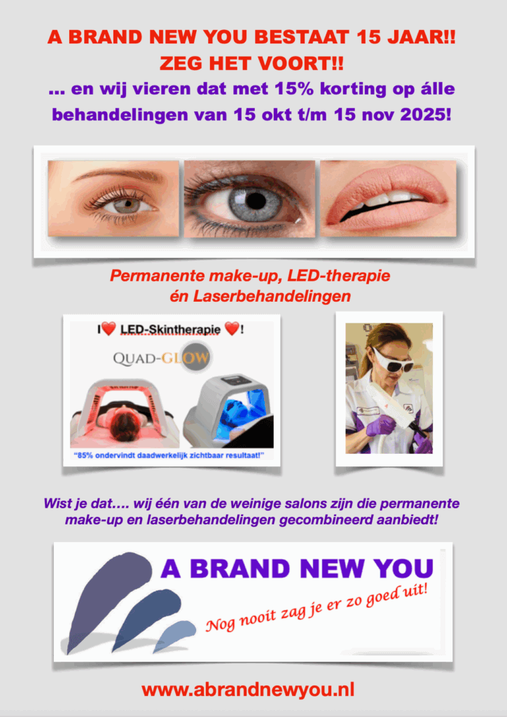 15 jaar bestaan, 15 procent korting